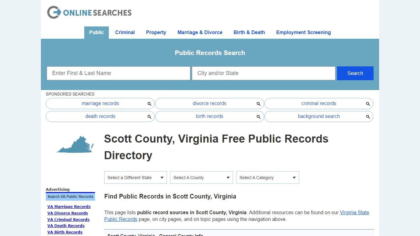 Scott County, Virginia Public Records Directory