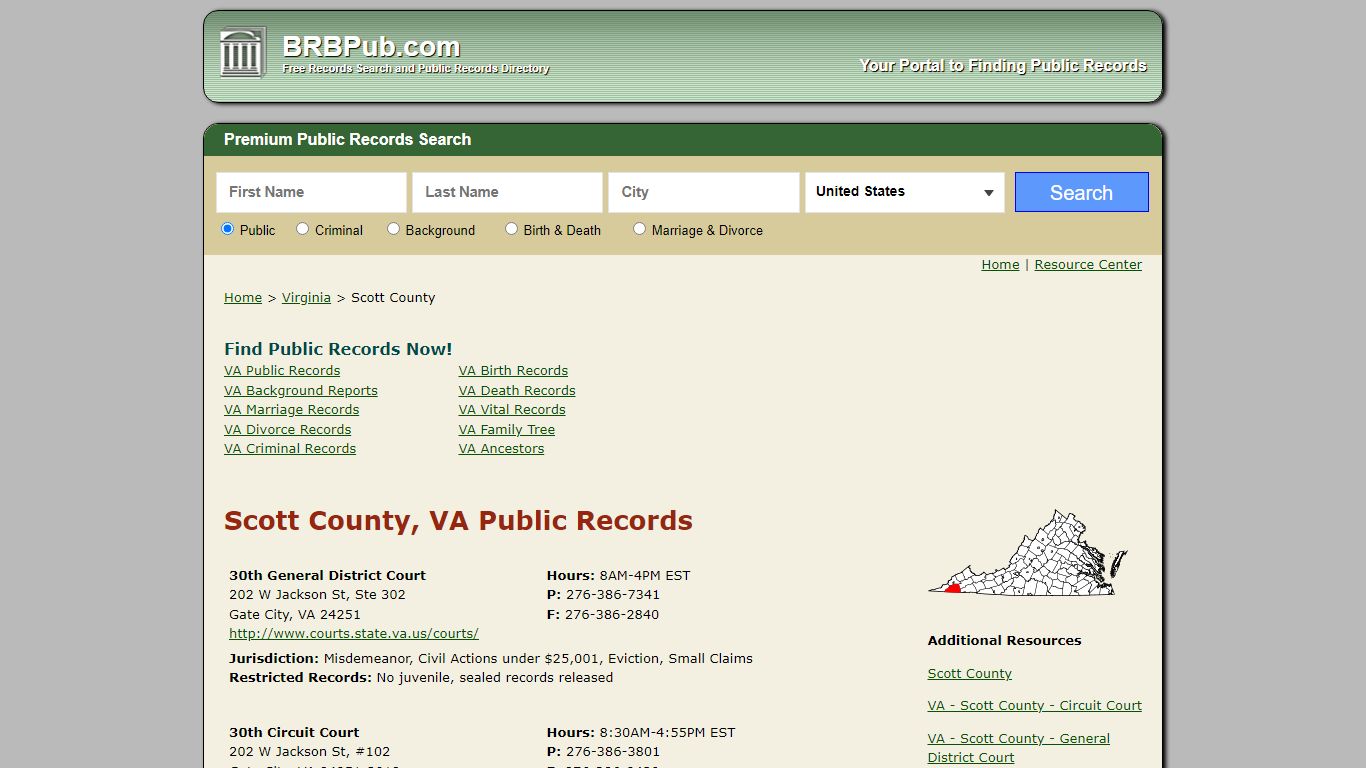 Scott County Public Records | Search Virginia Government ...